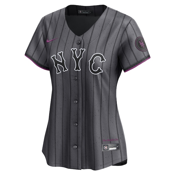 Francisco Lindor New York Mets Nike Women's 2024 City Connect Limited Player Jersey - Graphite