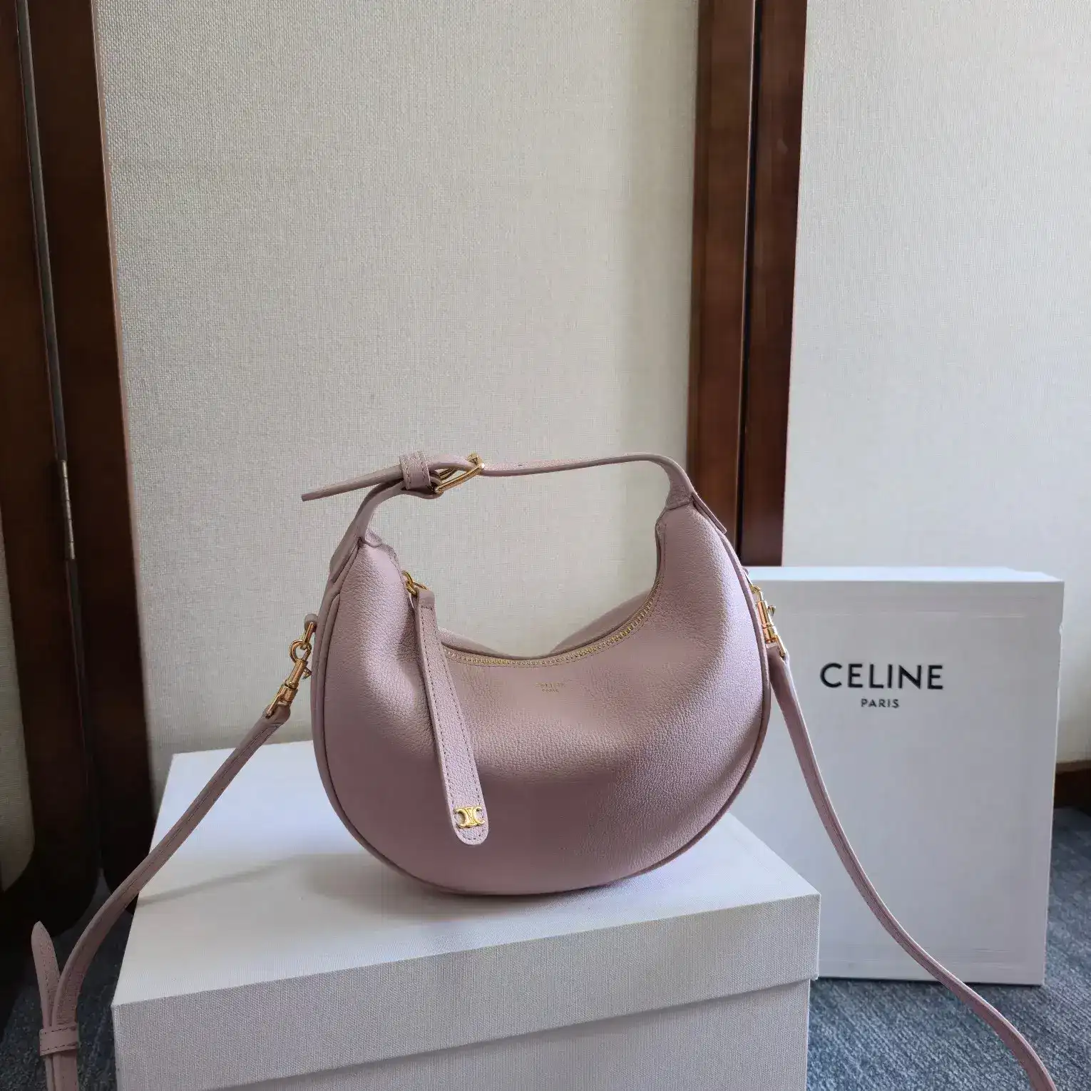 Celine Pink Calfskin Hobo Bag product photo from LabelPicks