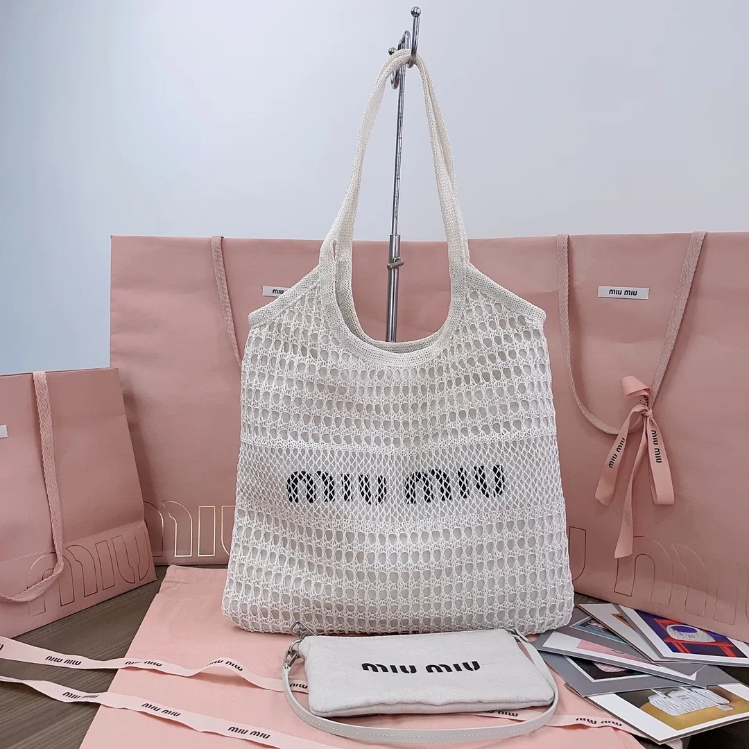 Miu Miu Straw Woven Tote Bag product photo from LabelPicks