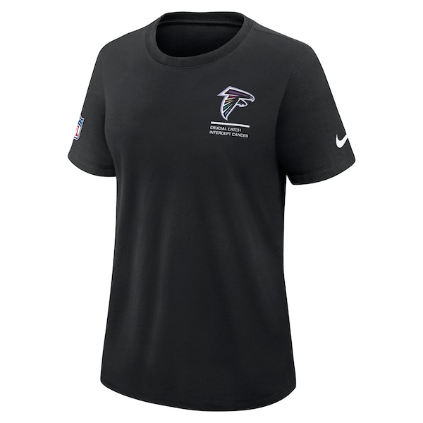 Atlanta Falcons Nike Women's 2025 NFL Crucial Catch Tri-Blend Dri-FIT T-Shirt - Black
