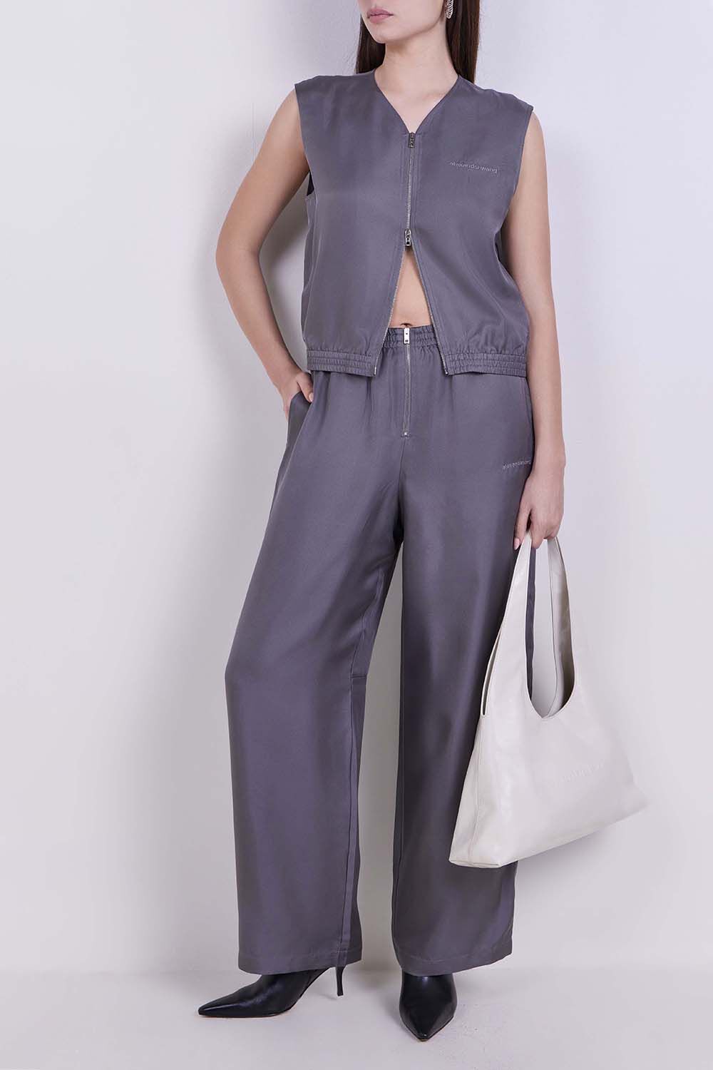 ALEXANDER WANG מכנסי טראק משי