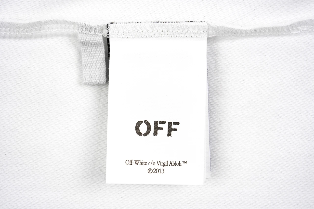Off-White White Red Stripe Collage T-Shirt product photo from LabelPicks