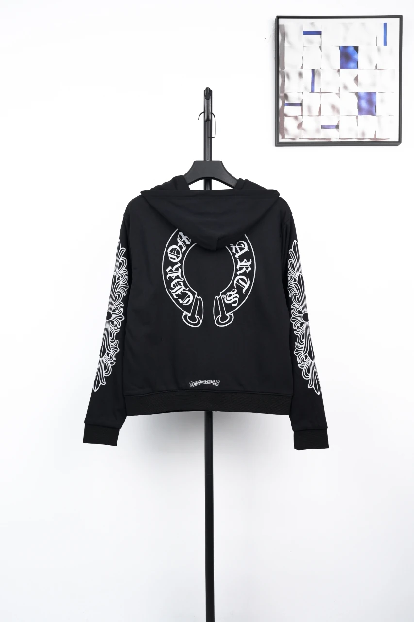 Chrome Hearts Black Double Layer Graphic Zip Hoodie product photo from LabelPicks