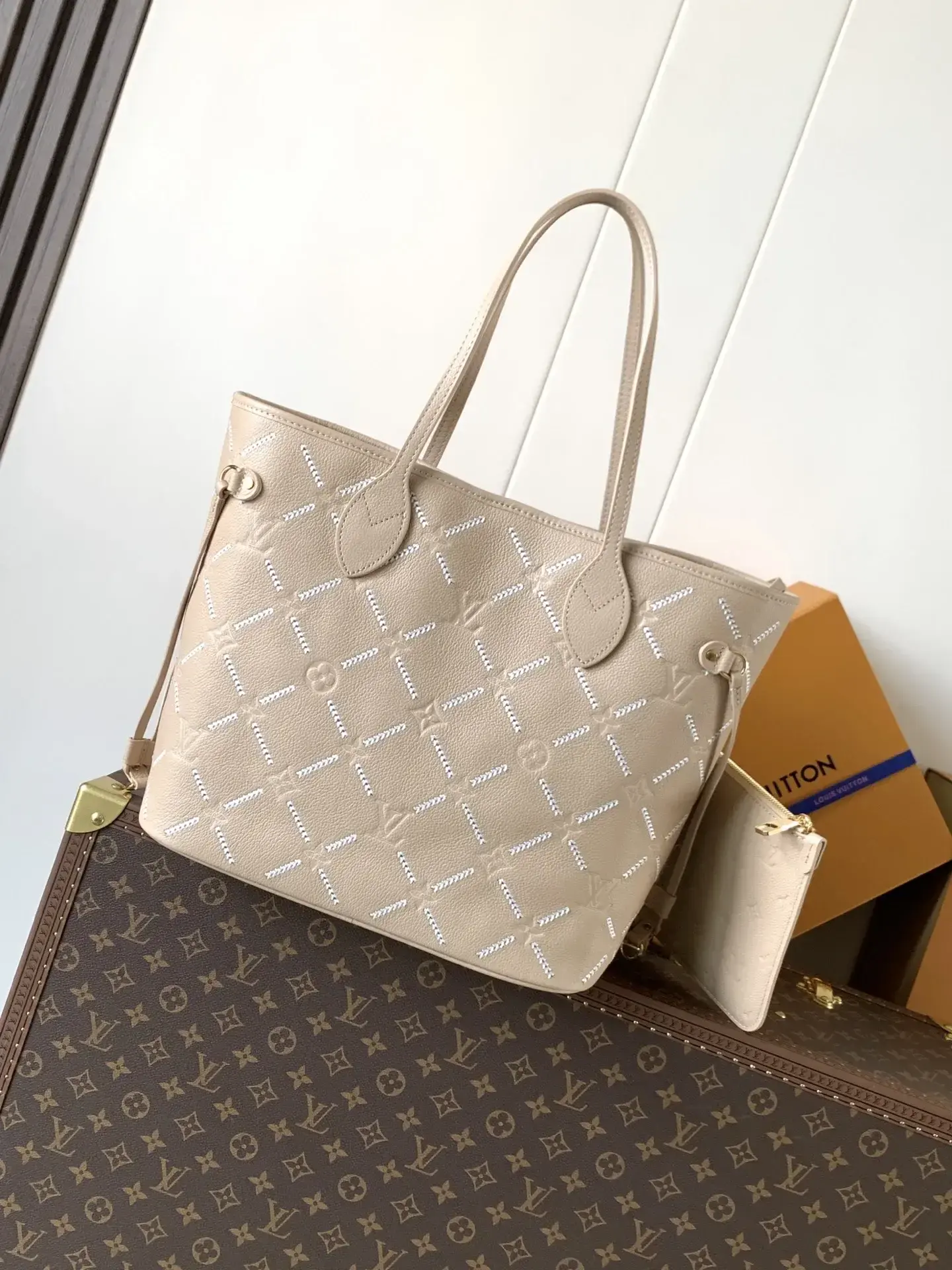 Louis Vuitton Black Neverfull Calfskin Tote Bag product photo from LabelPicks