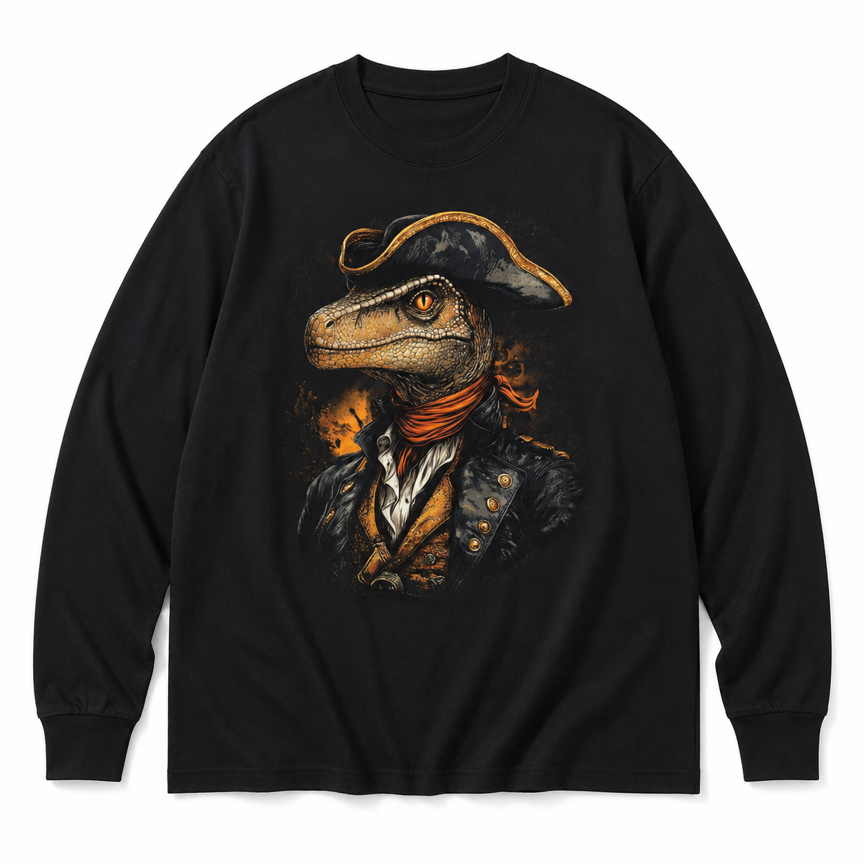 Camiseta Velociraptor Pirata - Diseño Exclusivo de Estilo Vintage