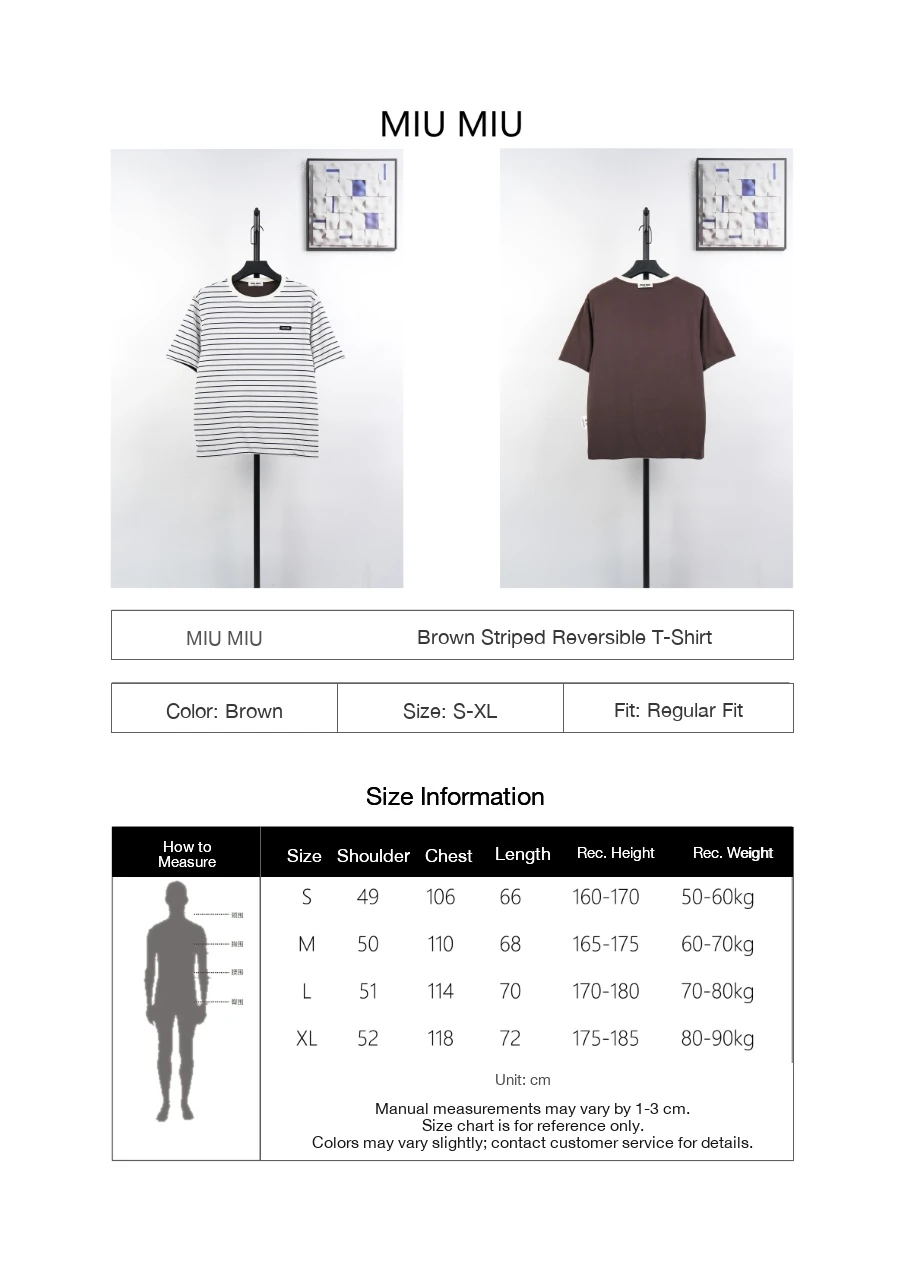 Miu Miu White Black Stripe Reversible T-Shirt product photo from LabelPicks