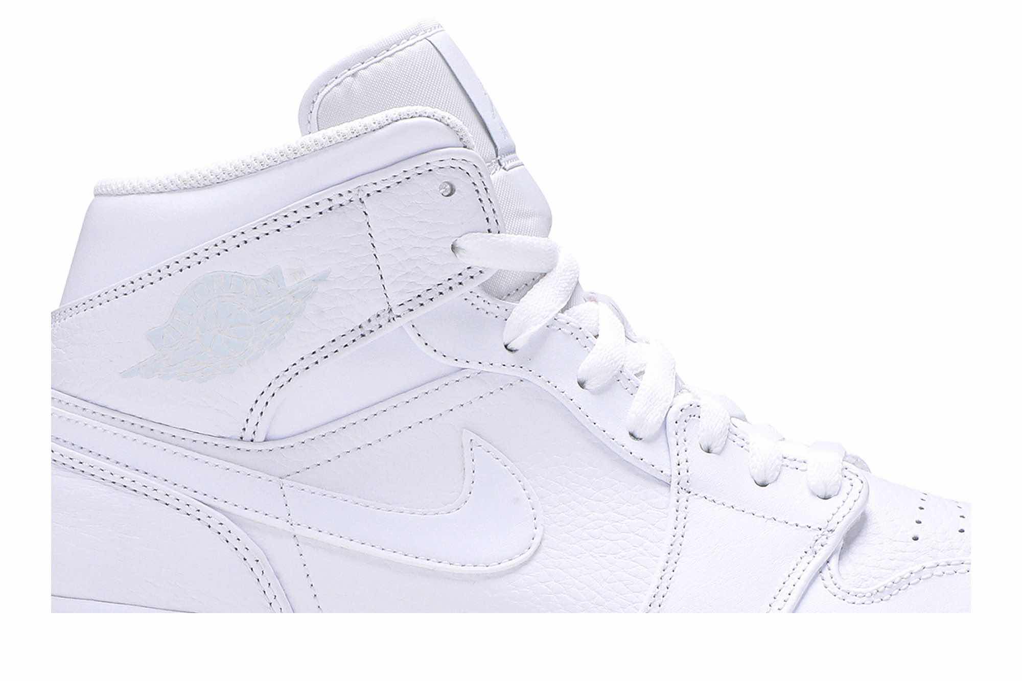Air Jordan 1 Mid ‘Triple White 2018’ 554724-109
