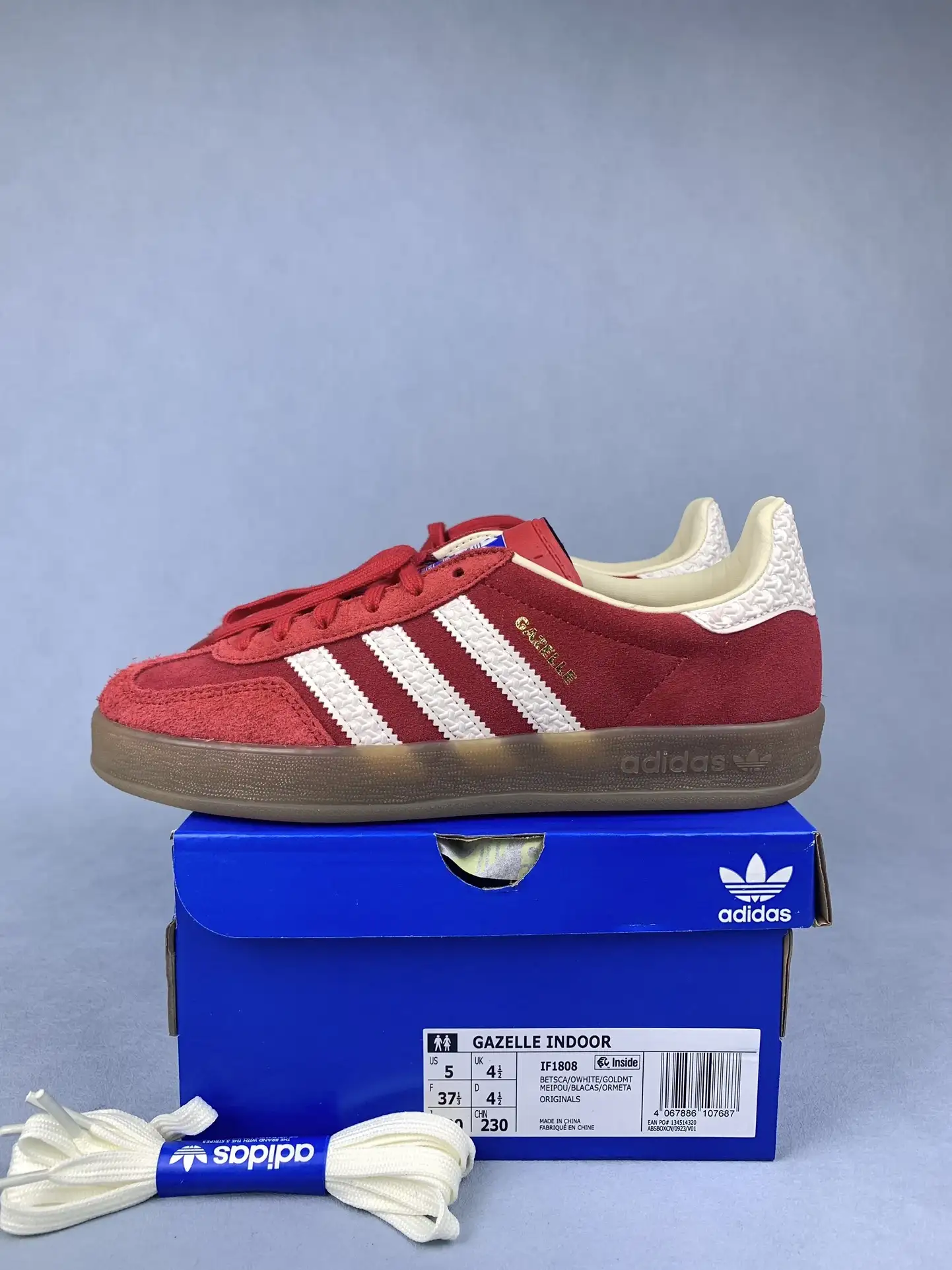 adidas Gazelle Indoor Better Scarlet Shoes product photo from LabelPicks