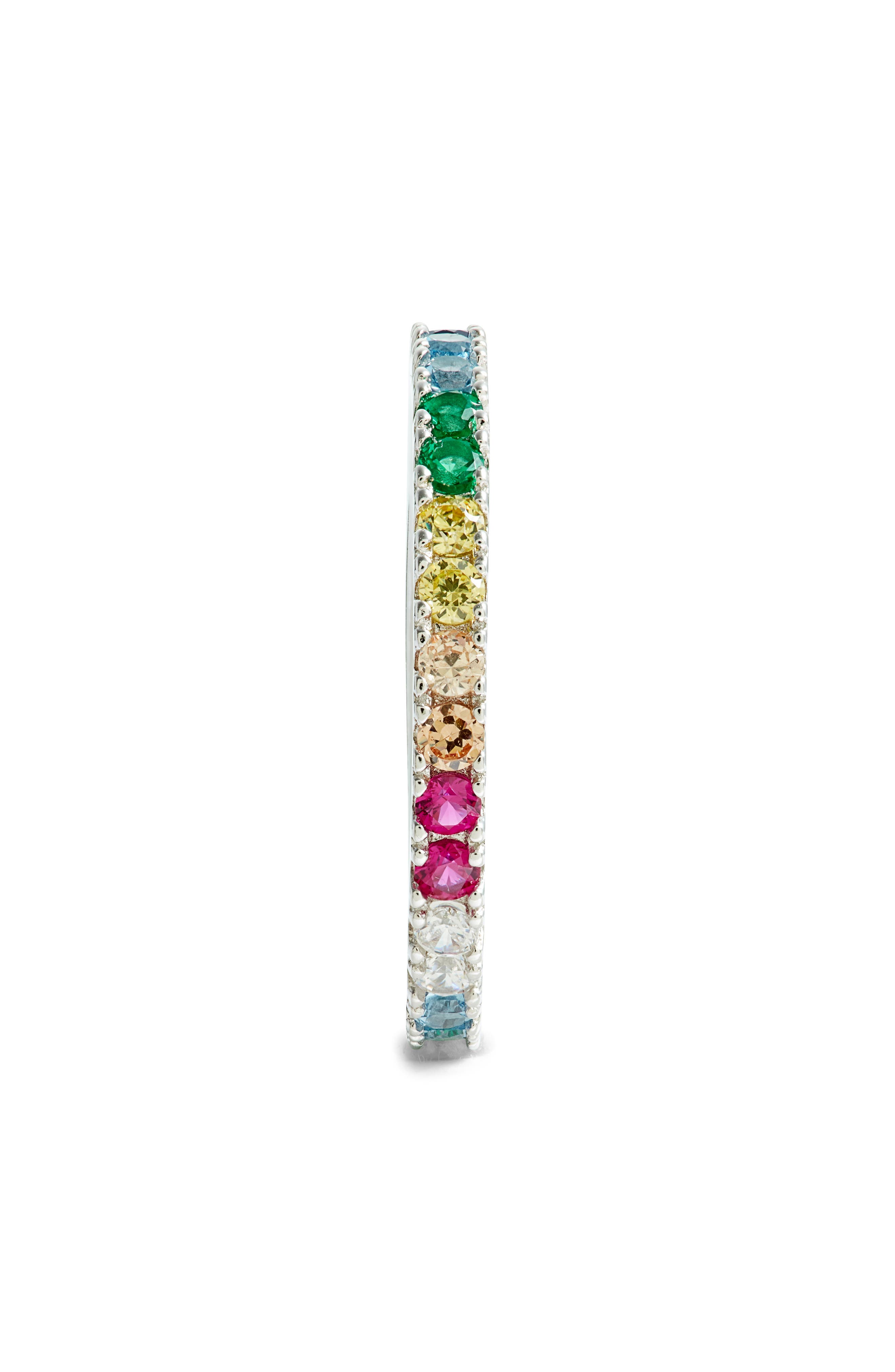 SUZY LEVIAN Sterling Silver Rainbow Eternity Band