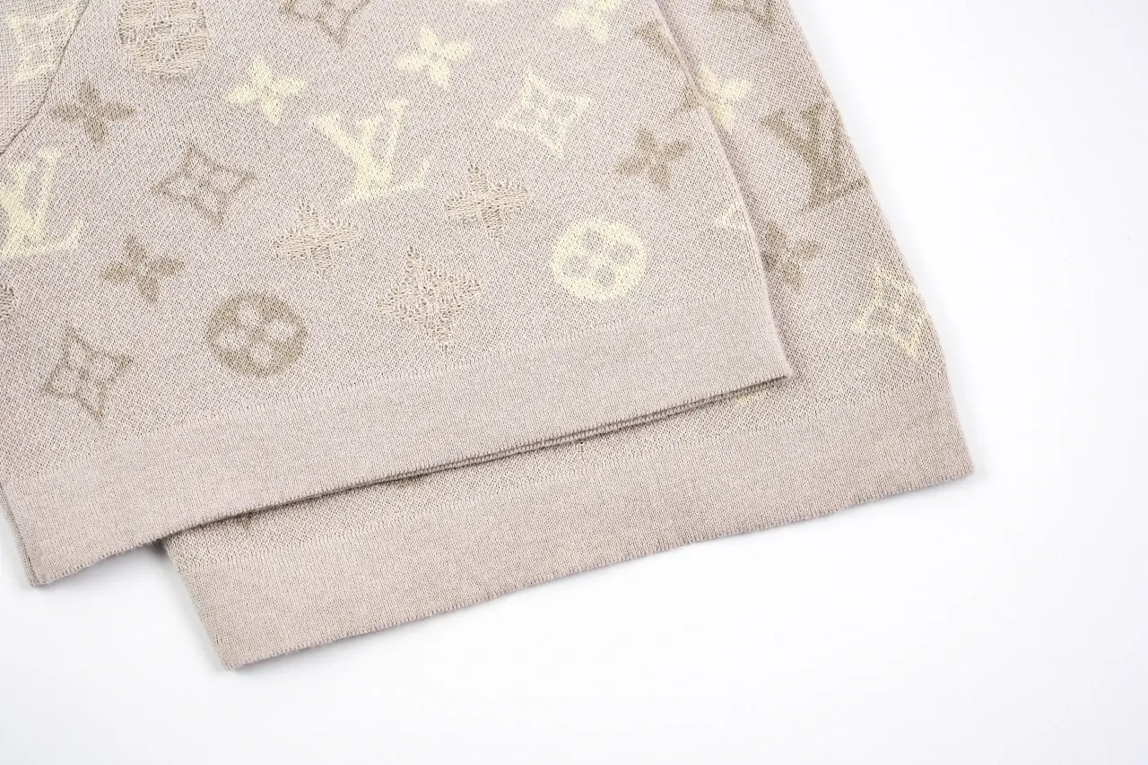 Louis Vuitton Beige Allover Jacquard Knit T-Shirt product photo from LabelPicks