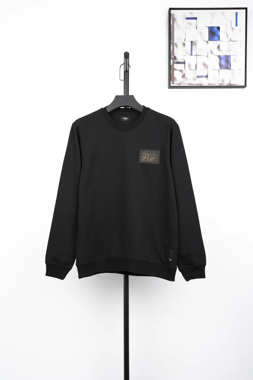 Fendi Black FF Chest Patch Crewneck Sweatshirt product photo from LabelPicks