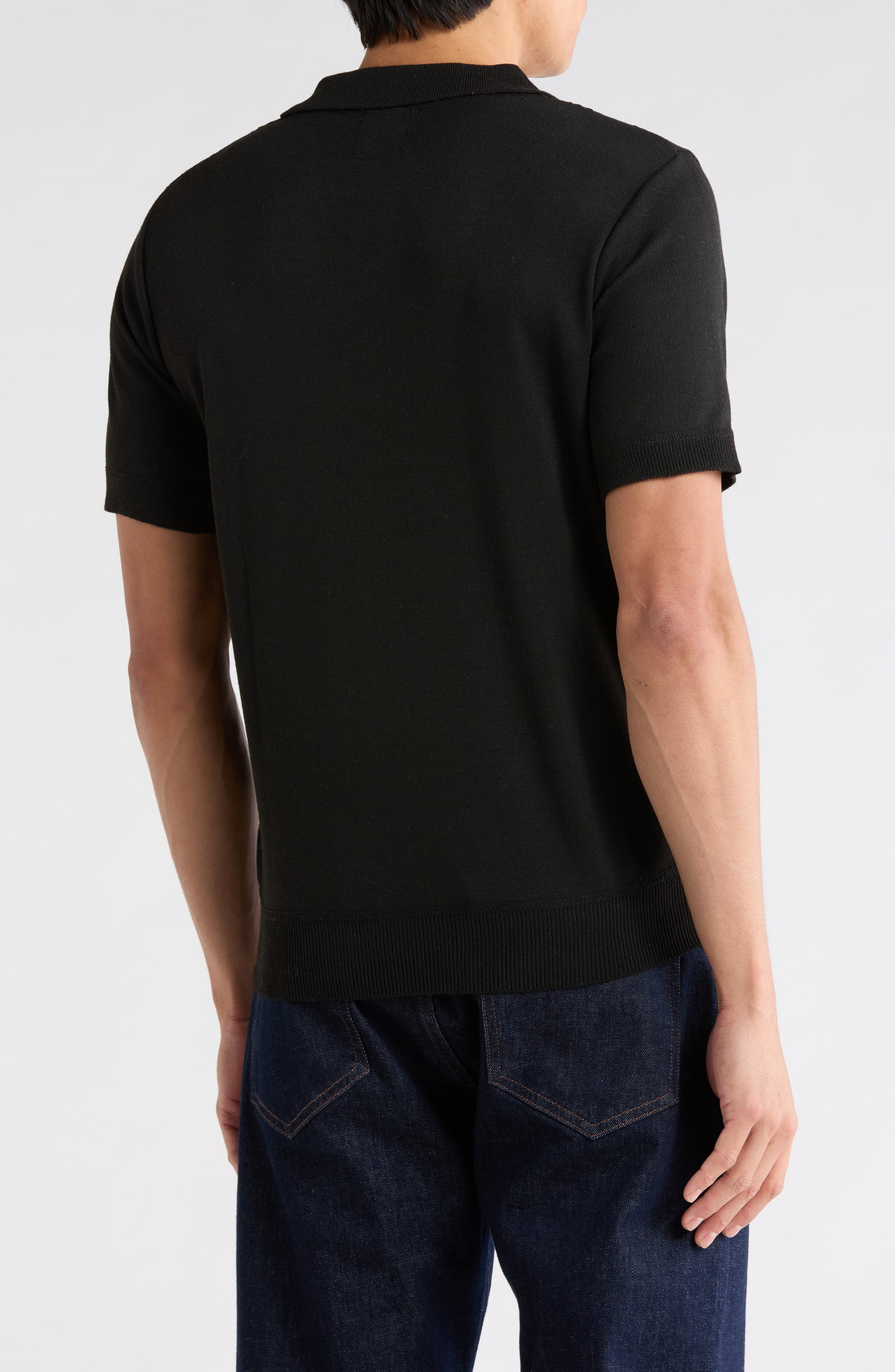 TOM BAINE Knit Polo Sweater