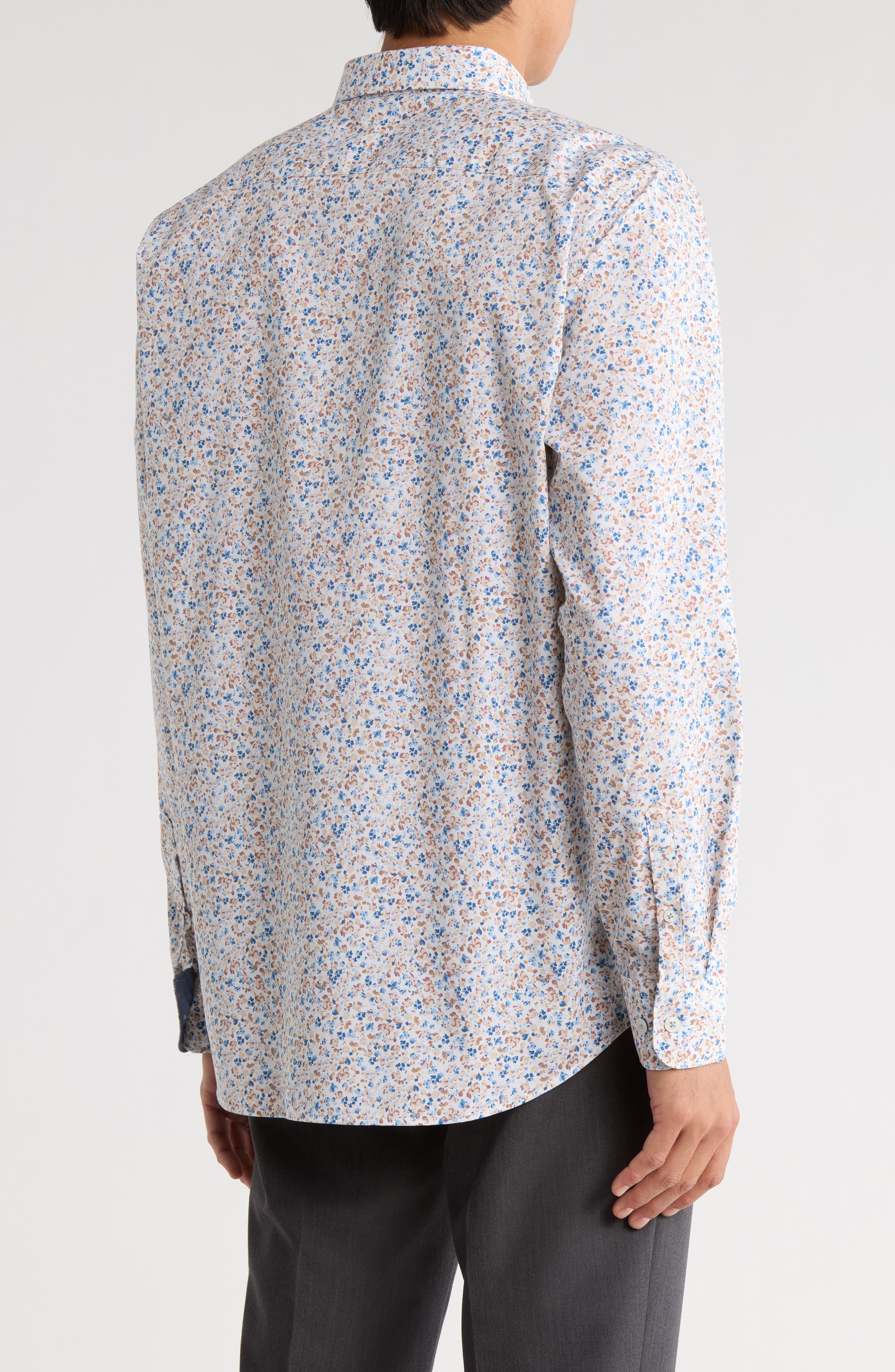 Original Penguin Slim Fit Painterly Floral Dress Shirt