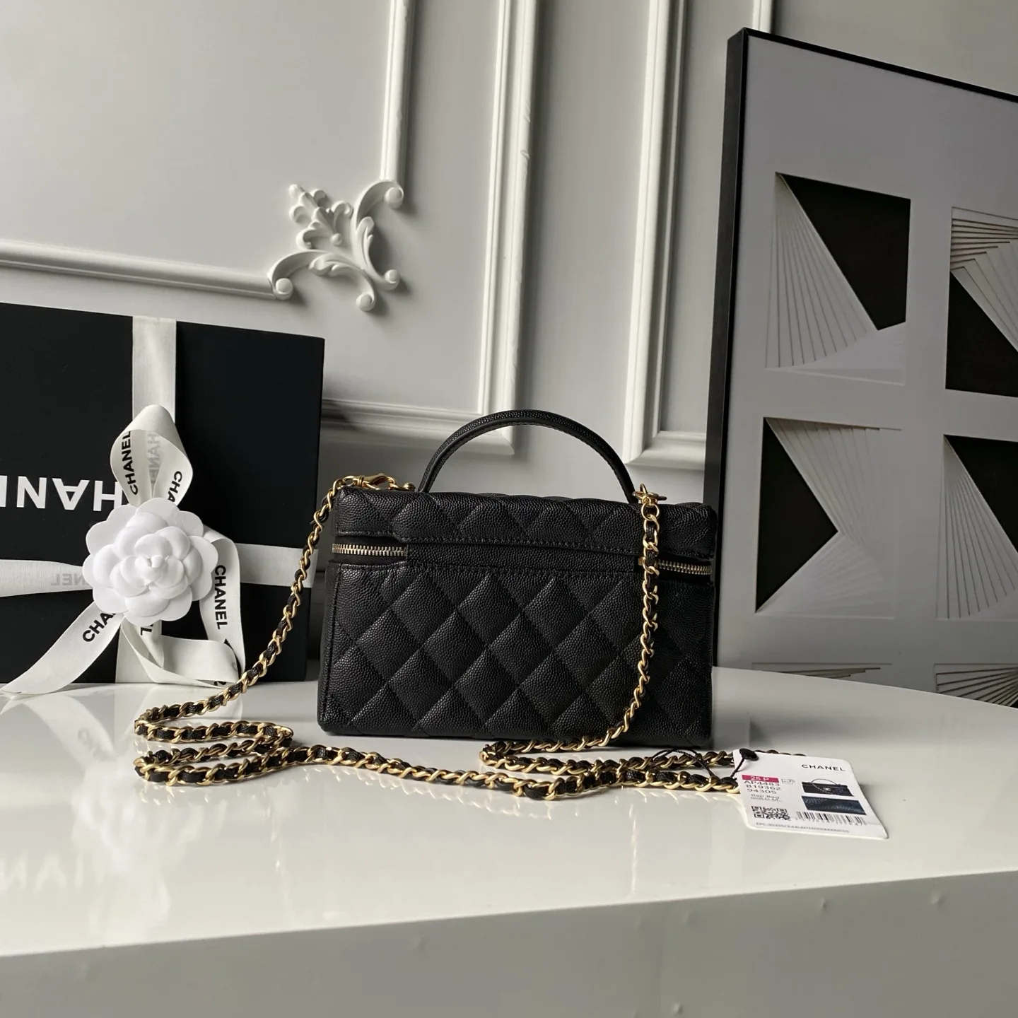 Chanel Gold Grained Leather Shoulder Bag product photo from LabelPicks