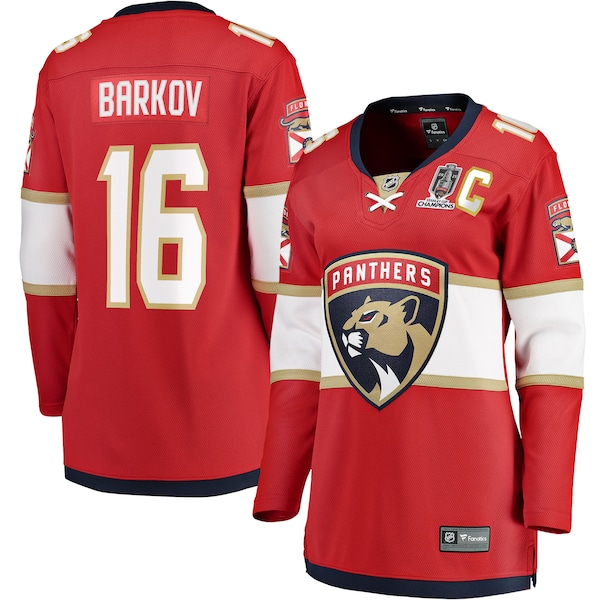 Aleksander Barkov Florida Panthers  Women's 2025 Stanley Cup Champions Breakaway Jersey - Red