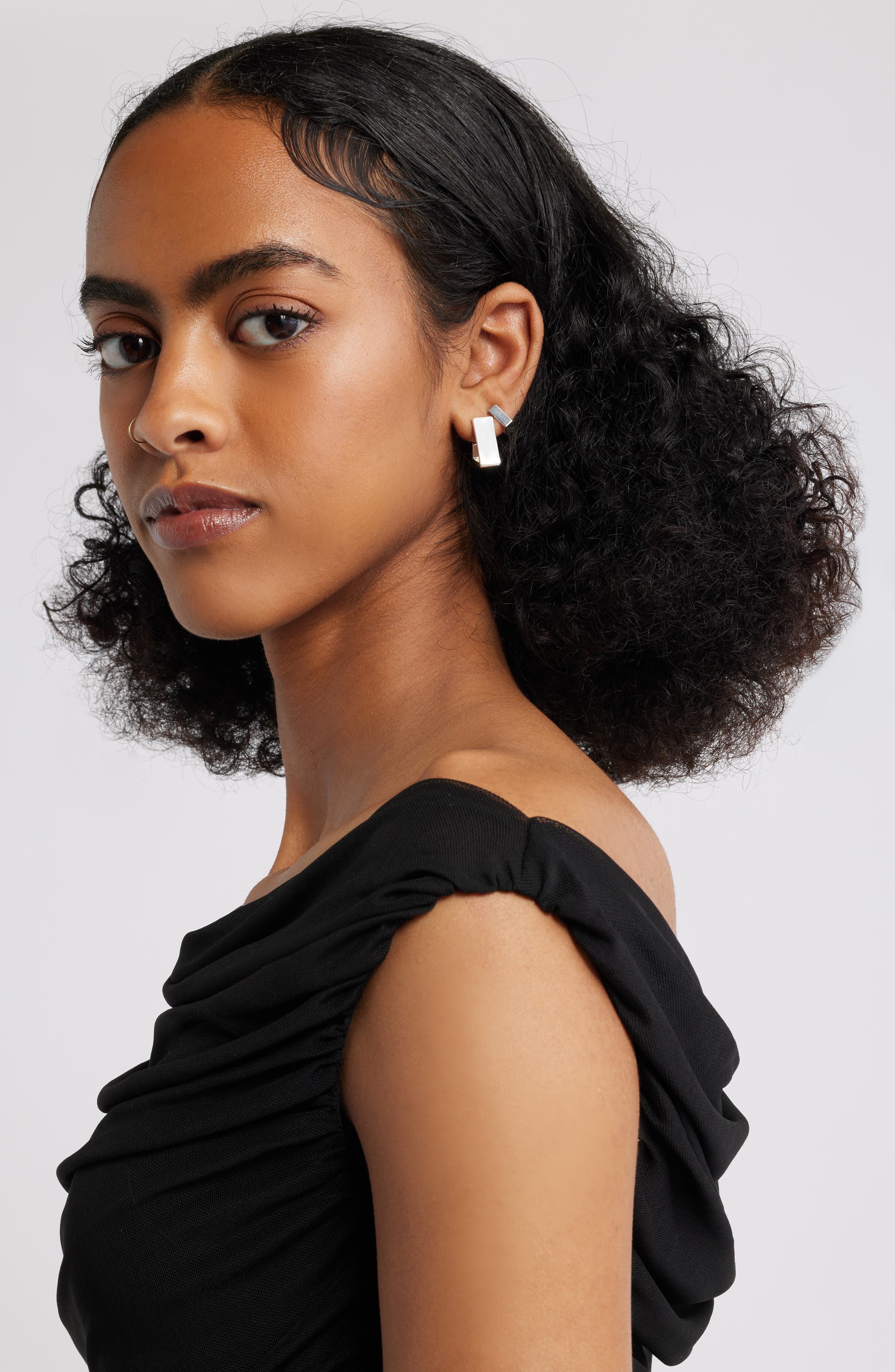 Open Edit 3 Pairs of Geometric Earrings