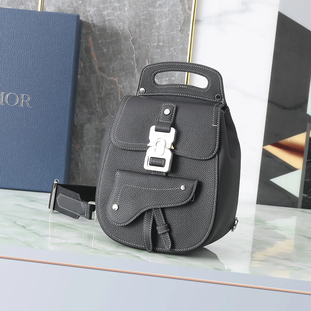 Dior Gallop Black Grained Leather Crossbody Bag product photo from LabelPicks