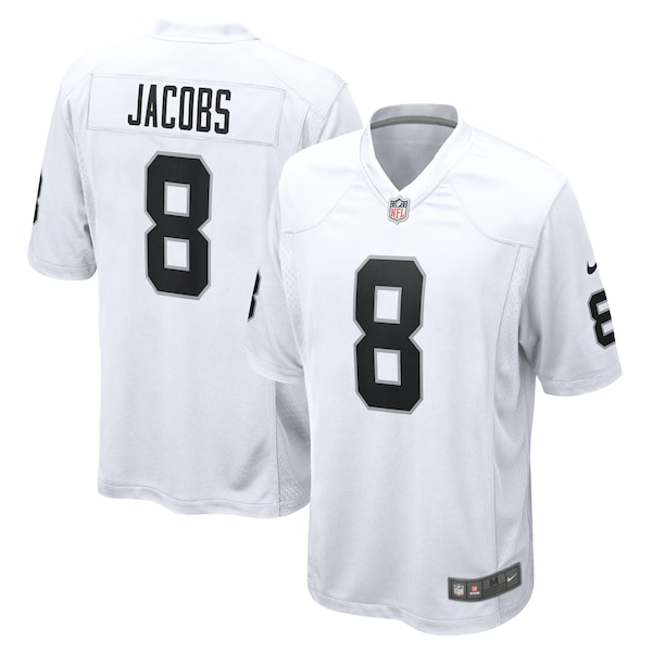 Josh Jacobs Las Vegas Raiders Nike Game Player Jersey - White/Black