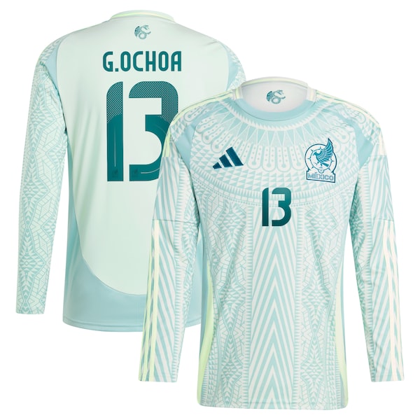 Guillermo Ochoa Mexico National Team adidas 2024 Away Replica Player Long Sleeve Jersey - Green/Burgundy