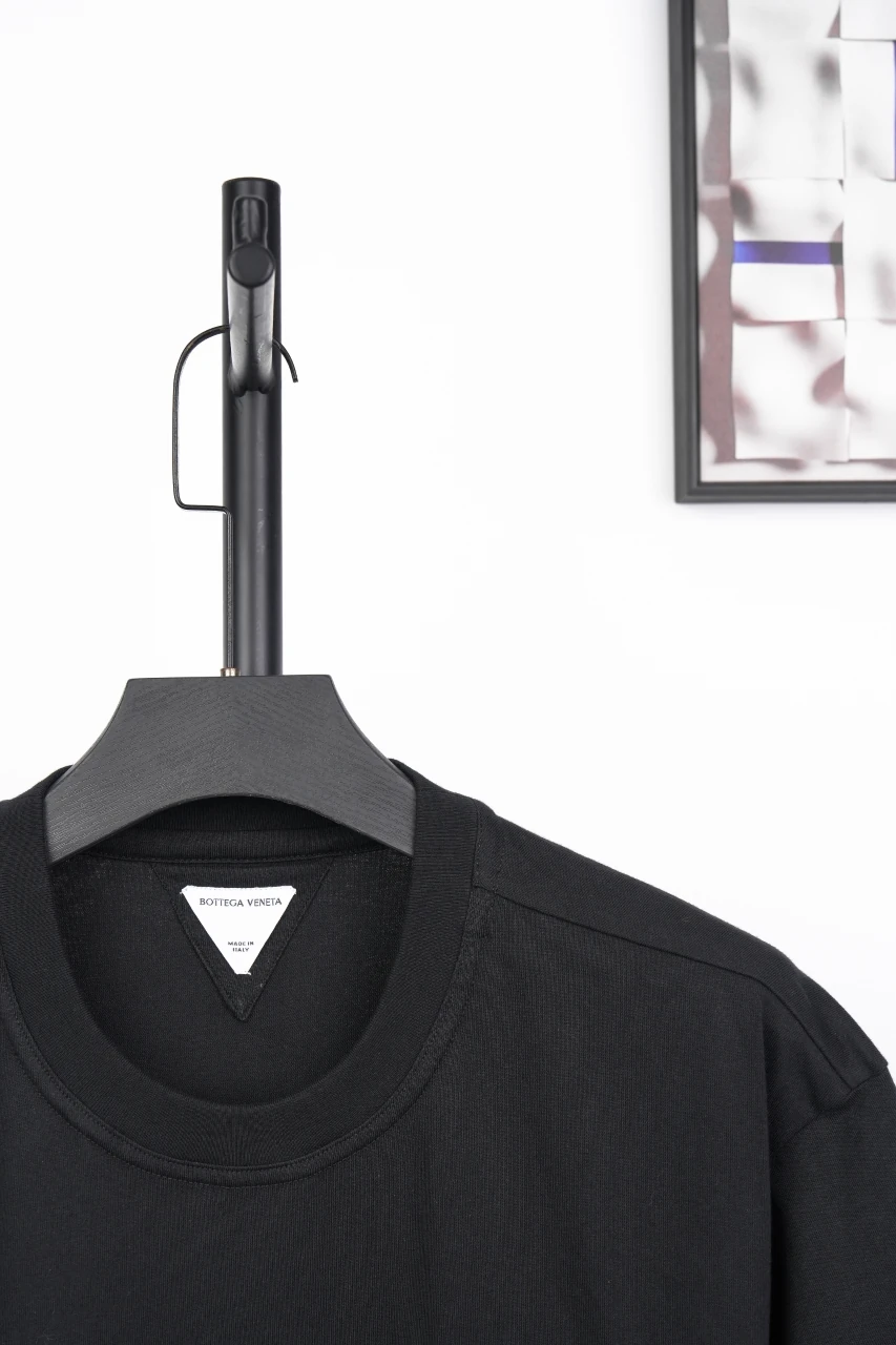 Bottega Veneta Black Pocket T-Shirt with Woven Leather Patch product photo from LabelPicks