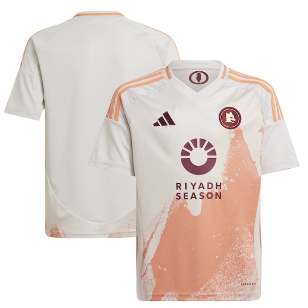 AS Roma adidas Youth 2024/25 Away Replica Jersey - White