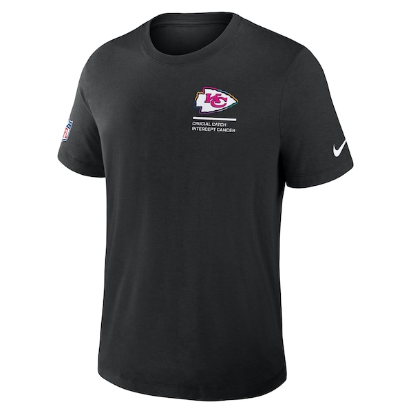 Kansas City Chiefs Nike 2025 NFL Crucial Catch Tri-Blend Dri-FIT T-Shirt - Black