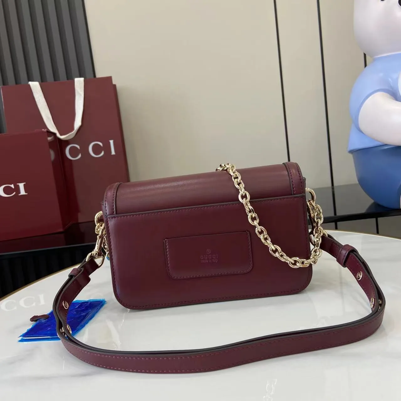 Gucci Red Smooth Leather Crossbody Bag product photo from LabelPicks
