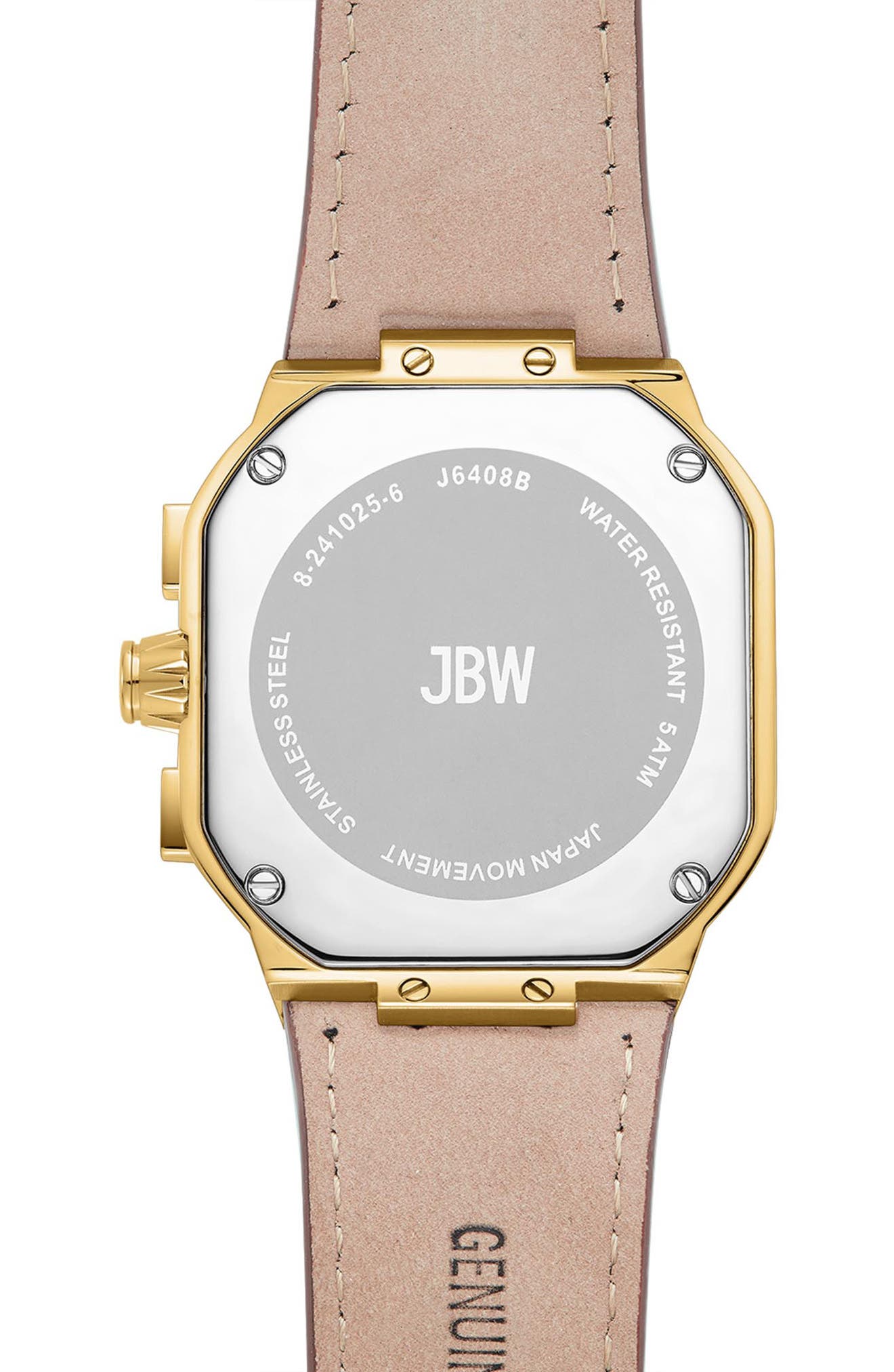 JBW Orion Diamond Leather Strap Watch, 39mm