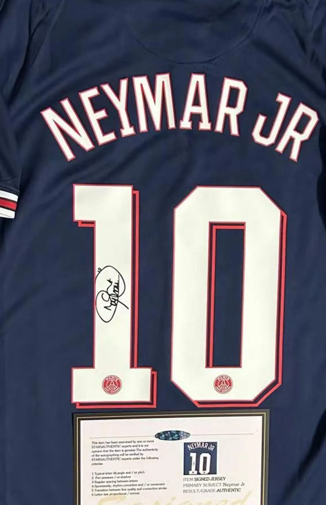 Neymar Jr SIGNED PSG Paris 21/22 Home Jersey/Shirt - COA - 2021