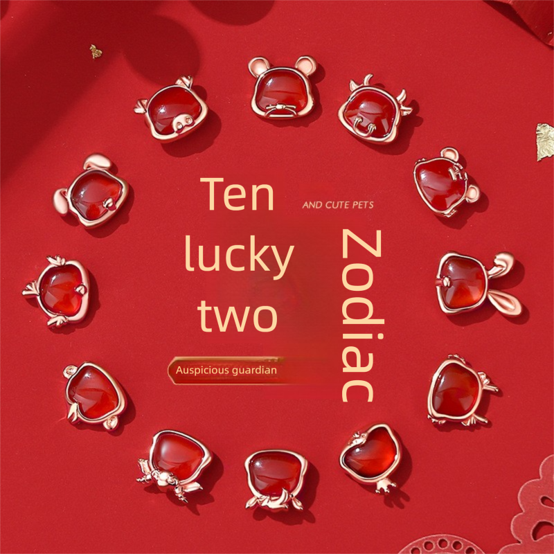 Original Red Agate Fortune Horse Earrings for Women, Pure Silver, Vintage Chinese Style, Zodiac Earrings for the Year of the Horse 2026
