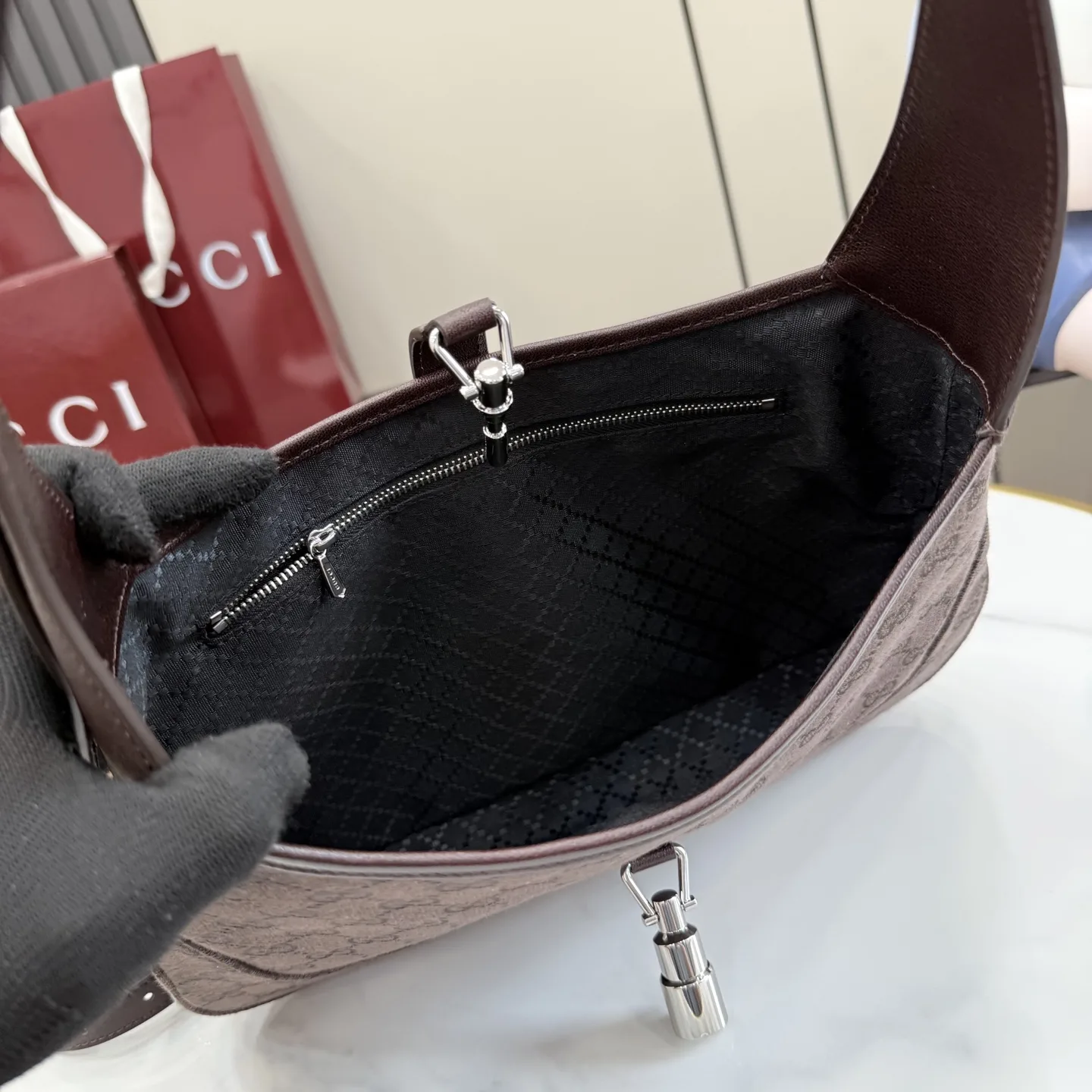 Gucci Brown Jackie Quilted Leather Shoulder Bag product photo from LabelPicks