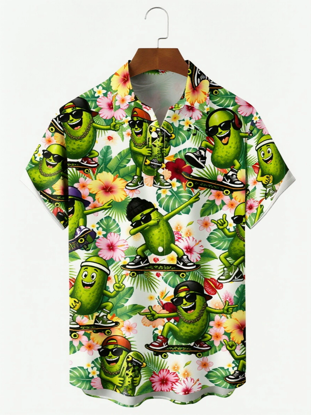 Men's printed shirts Floral and Botanical Pattern Holiday Hawaiian Shirt
