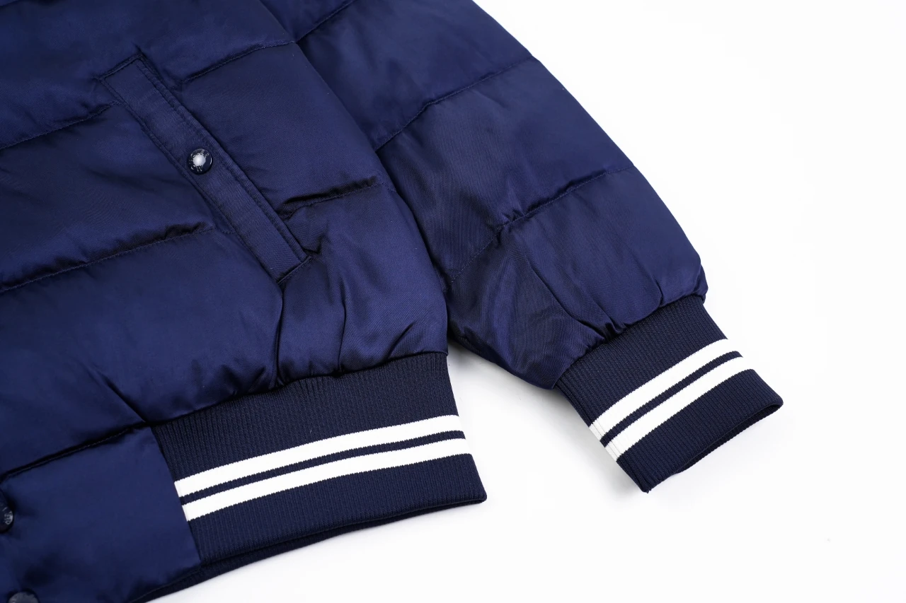 Moncler Navy Bomber Down Jacket product photo from LabelPicks