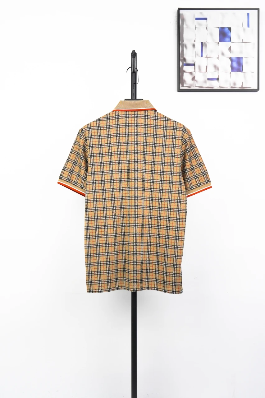 Burberry Beige Check Equestrian Knight Jacquard Polo Shirt product photo from LabelPicks