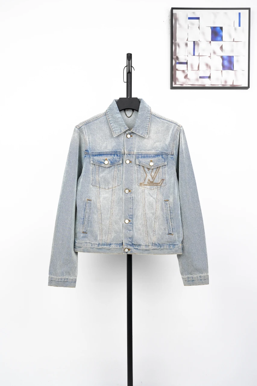 Louis Vuitton Light Blue Monogram Letter Stitch Denim Jacket product photo from LabelPicks