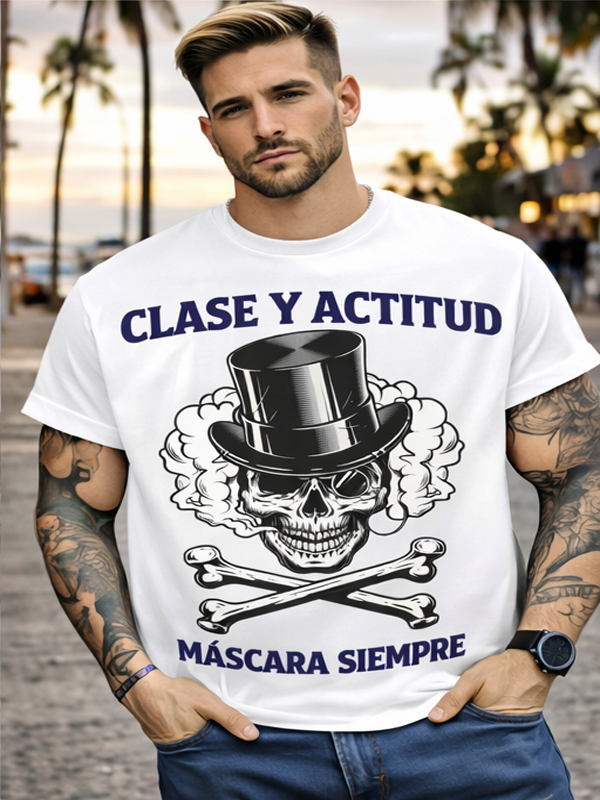 Remera Calavera Gentleman Dark | Estilo Urbano Unisex