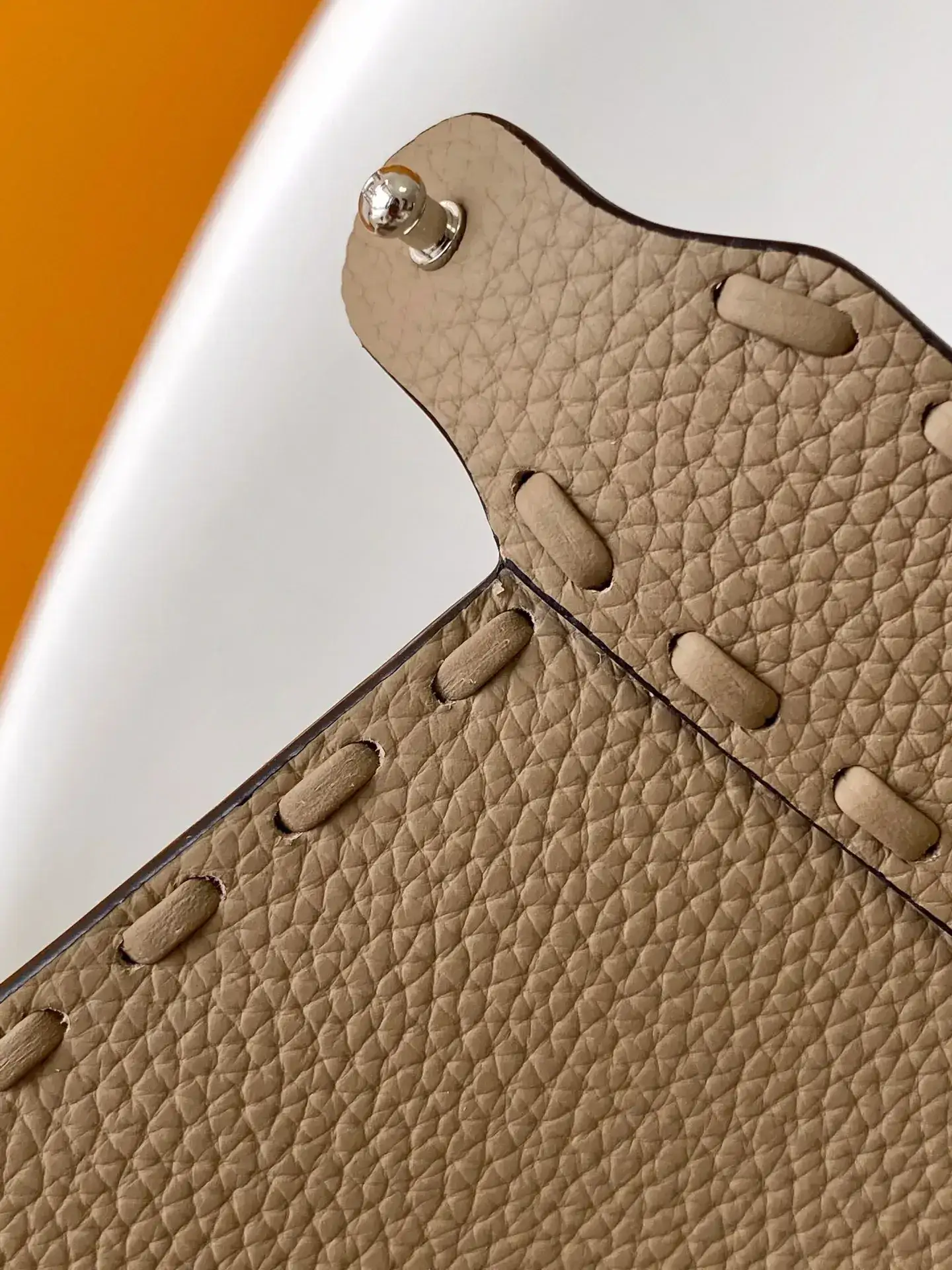 Fendi Grey Peekaboo Calfskin Top Handle Bag product photo from LabelPicks