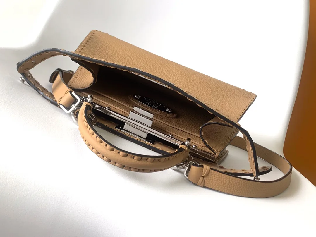 Fendi Beige Peekaboo Calfskin Top Handle Bag product photo from LabelPicks