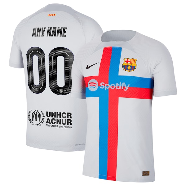 Barcelona Nike 2022/23 Third Vapor Match Authentic Custom Jersey - Gray