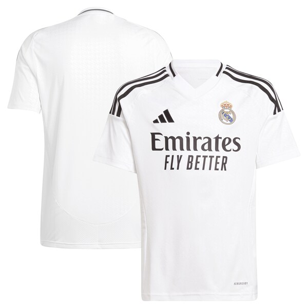 Los Merengues adidas Youth 2024/25 Home Replica Jersey - White