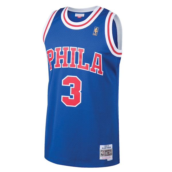 Allen Iverson Philadelphia 76ers 1996/97 Hardwood Classics Throwback Swingman Jersey - Royal