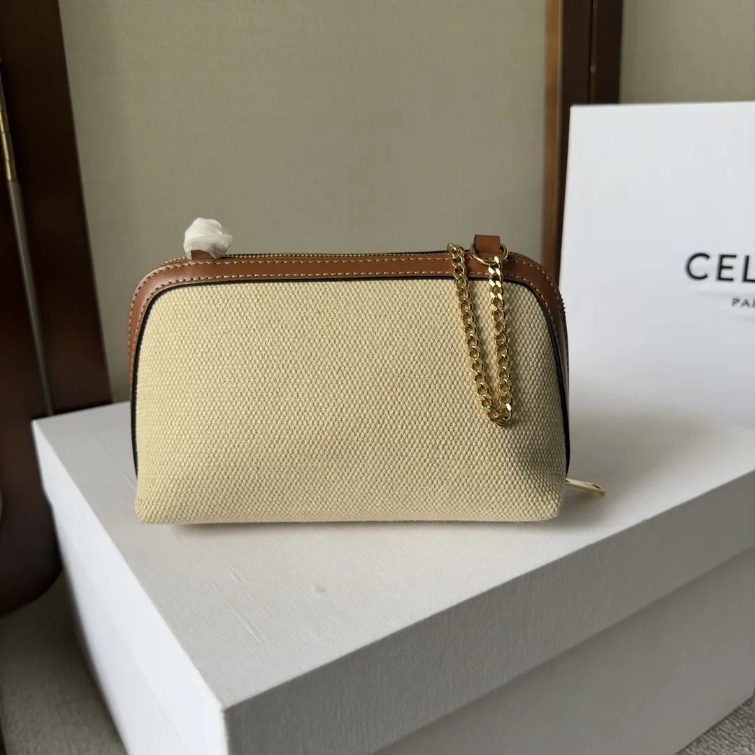 Celine Gold Triomphe Calfskin Shoulder Bag product photo from LabelPicks