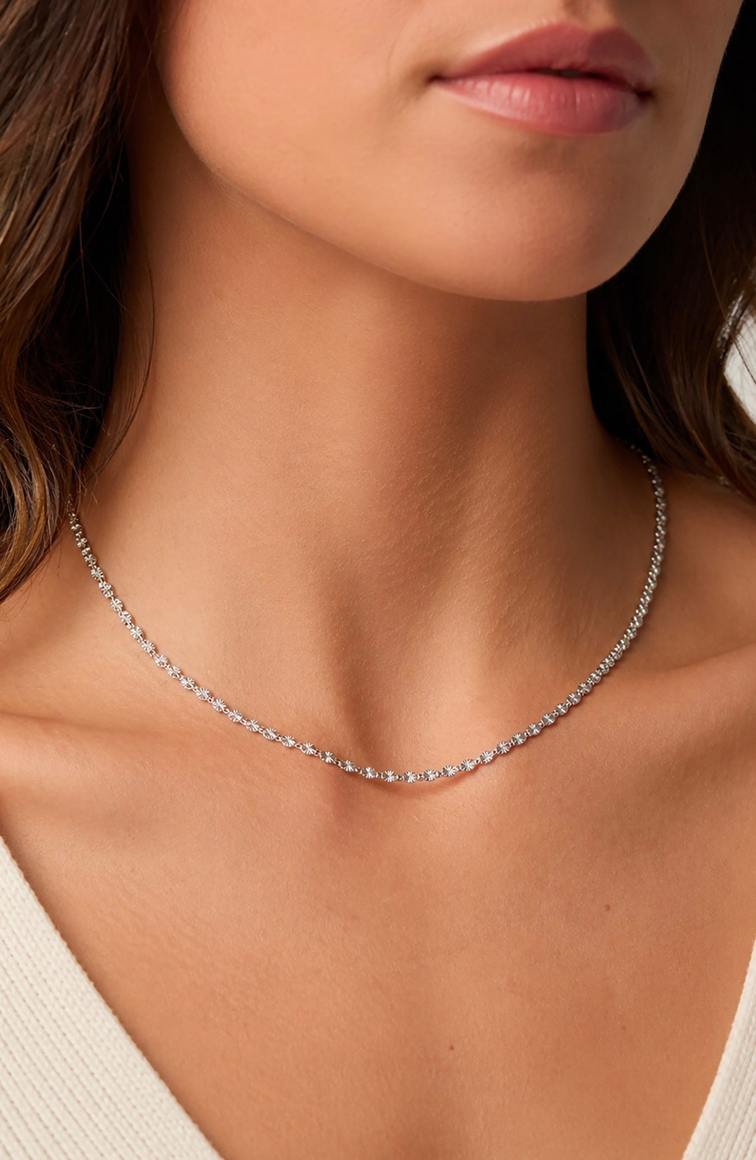 BEST SILVER Valentina Sterling Silver Chain Necklace