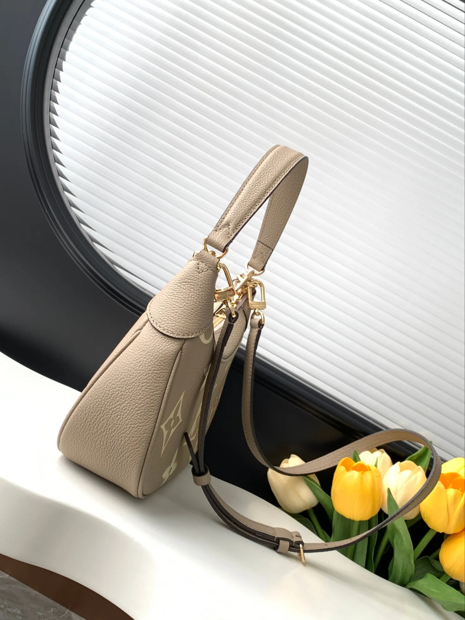Louis Vuitton Black Grained Leather Shoulder Bag product photo from LabelPicks