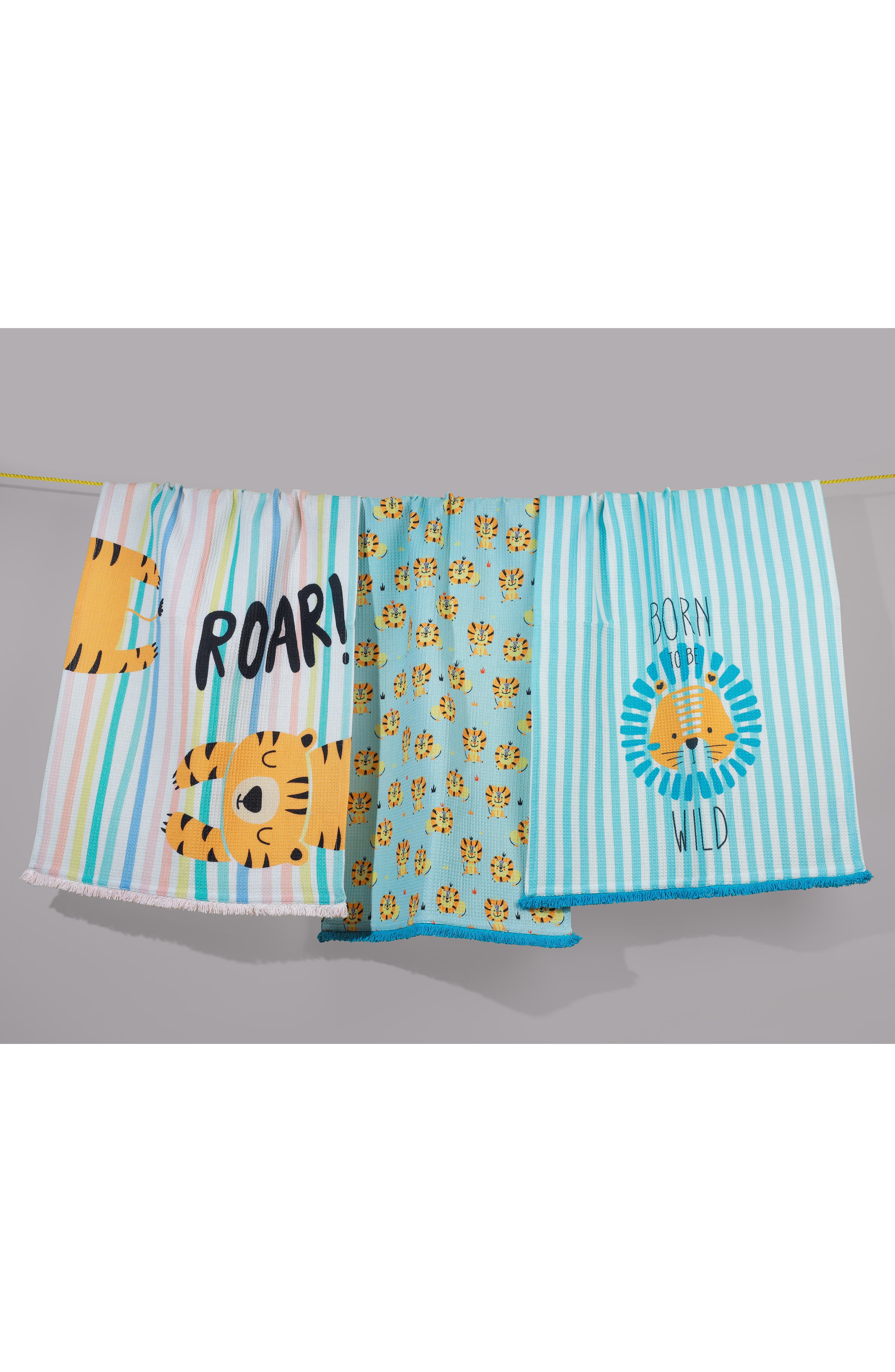 Tiramisu Set of Three Wild Roar Jungle Kitchen Towels