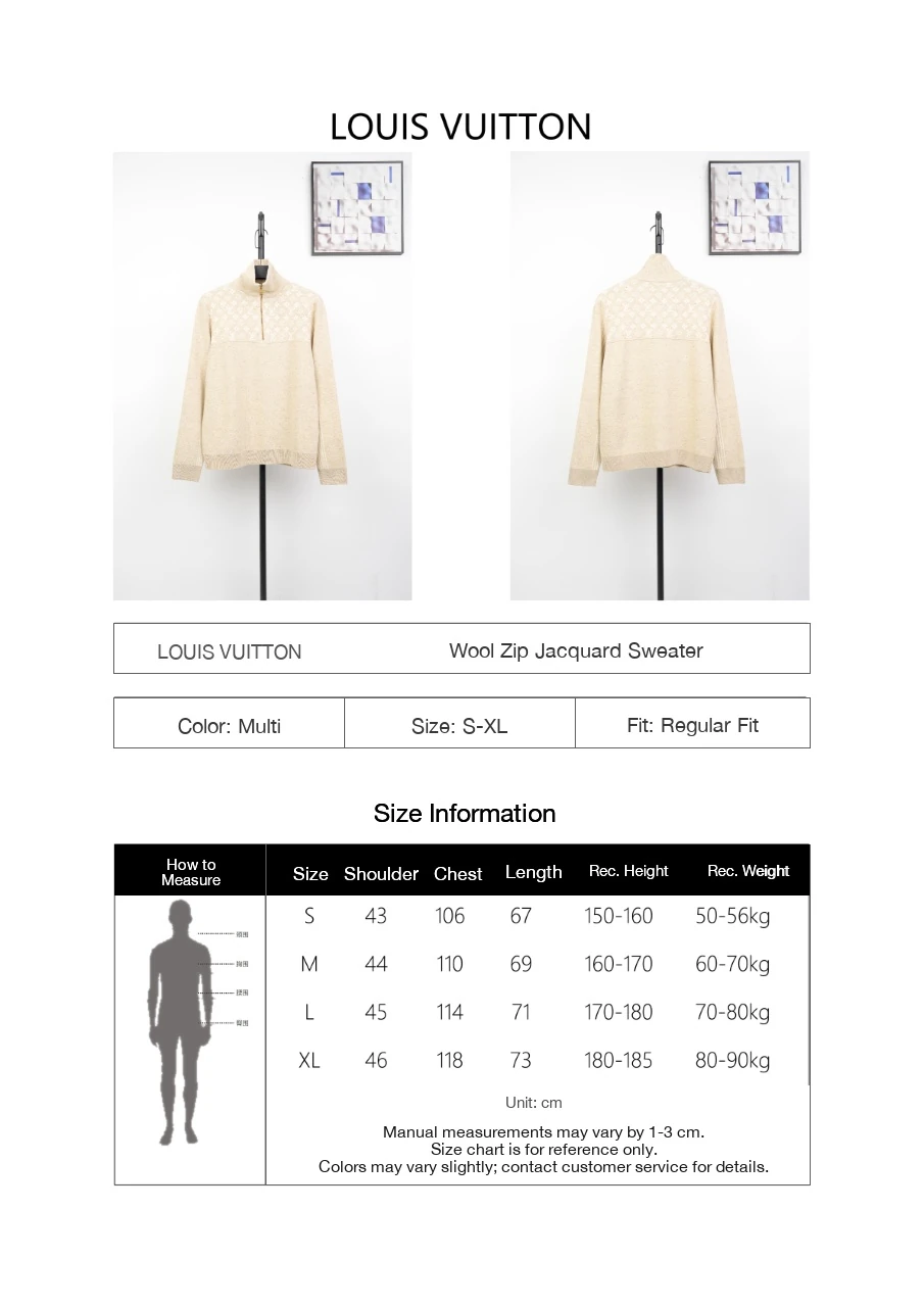 Louis Vuitton Off White Monogram Jacquard Half Zip Turtleneck Sweater product photo from LabelPicks
