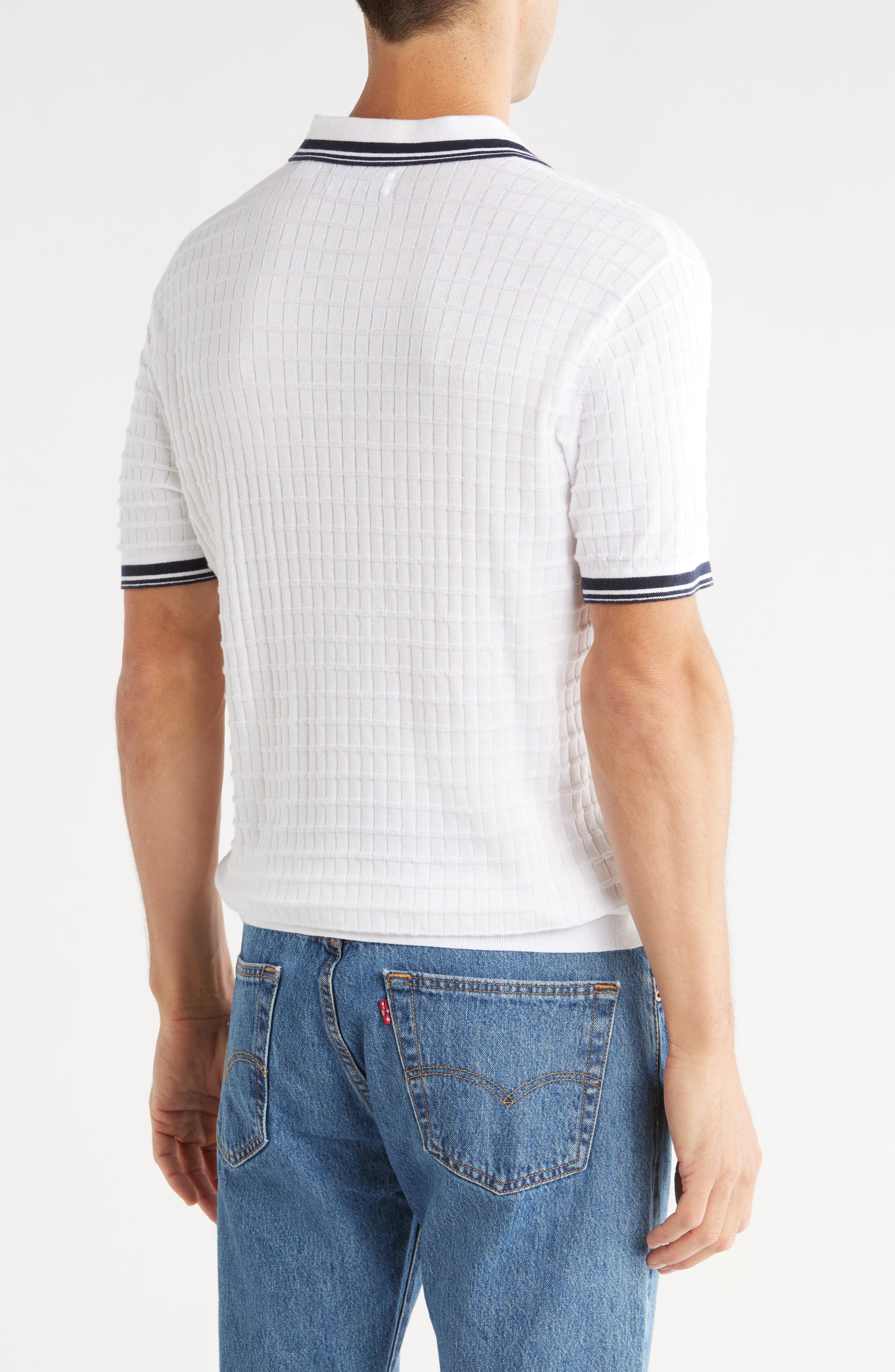 Original Penguin Cotton Grid Knit Polo