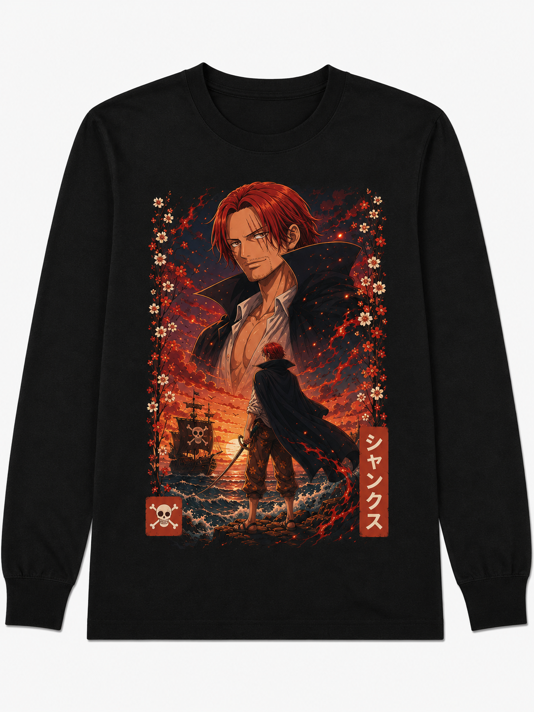 Remera Anime Shanks One Piece Manga Corta