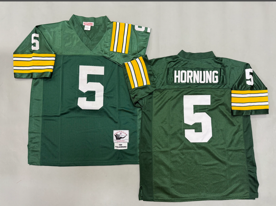 Paul Hornung Green Bay Packers Authentic Throwback Retired Player Jersey