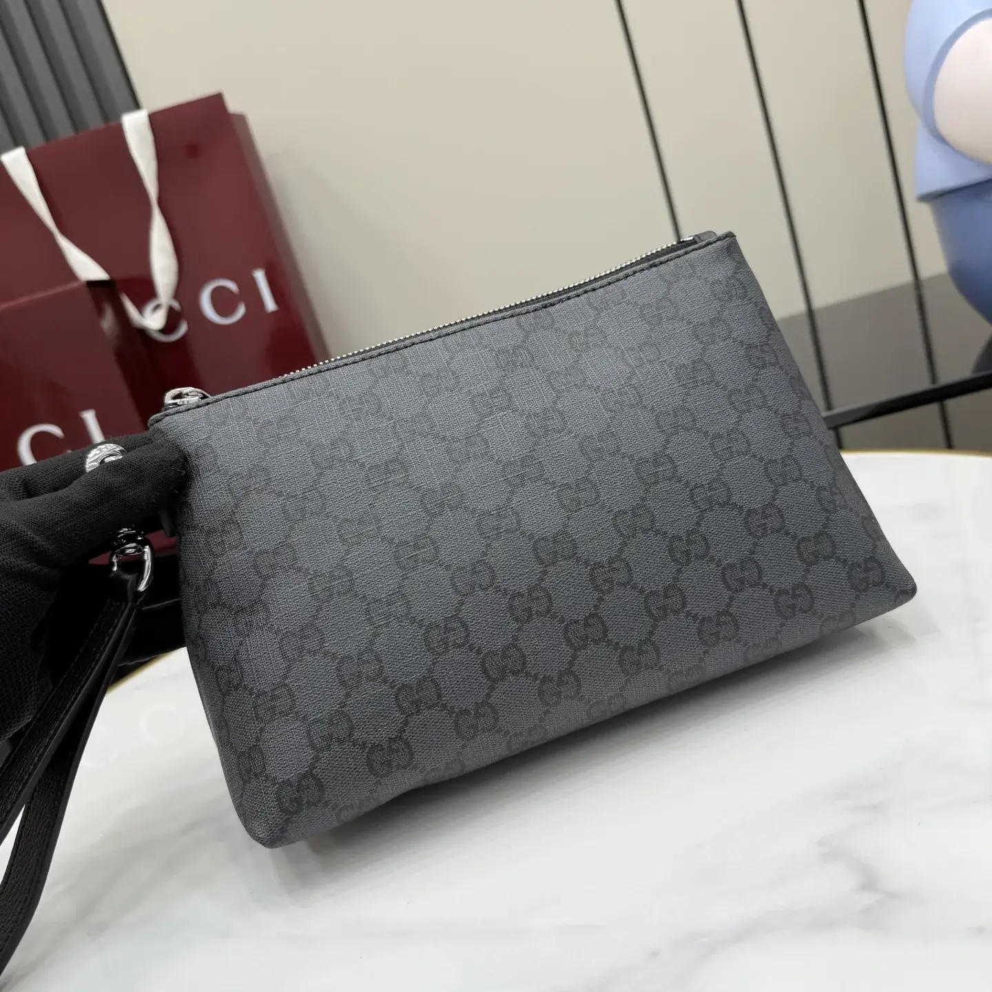 Gucci Black Generation Canvas and Leather Clutch product photo from LabelPicks